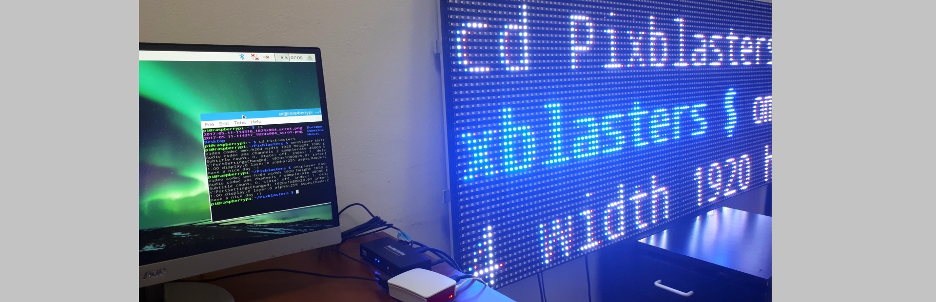 Blog 6 – Play videos on Pixblasters LED display by the OMXPlayer for the Raspberry Pi